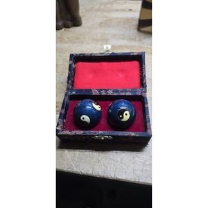 Metal Chrome Harmony Chime Balls Chinese Hand Therapy Exercise Meditation w/ Box